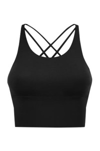 SKTF053 manufacturing women's sports Bra fashion design cross beauty back fitness running yoga dance sports Bra sports Bra specialty store side view